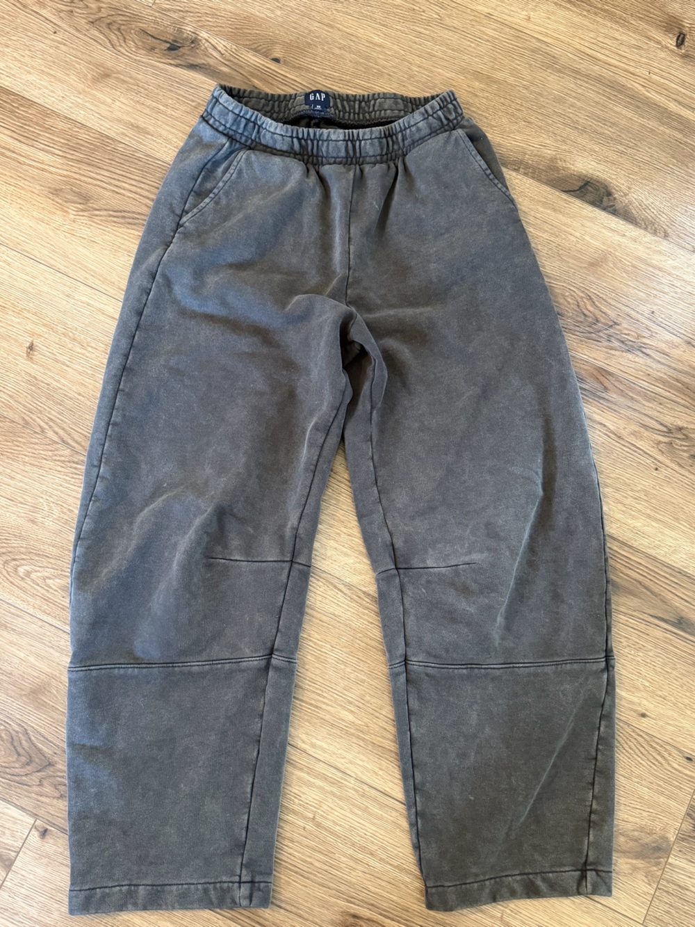 GAP Heavyweight French Terry Barrel Sweatpant Womens XS in Moonless Night